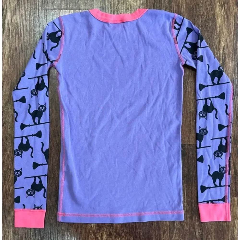 Hanna Andersson Halloween Cat Witch Organic Cotton Pajama Set Size 160 / 14